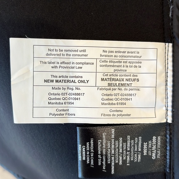 NWT Chillax black nylon and grey fabric long sleeve hooded zip front jacket - Picture 11 of 13